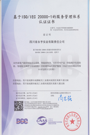 20000信息技术证书